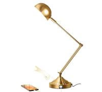 CXYWBD Retro Touch Dimmable Metal Table Lamp with USB Port, 3 Color Modes Home Office, Bedroom Nightstand Suitable for bedrooms, Living Rooms, Offices, Book(Gold)