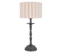 CXYWBD Retro with Scallop-Shaped Lampshade and Lamp Post, Room Bedside Table Decoration Suitable for bedrooms, Living Rooms, Offices, Book(Brown,21.4'' Tall)