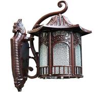 CXYWBD Sconces, Chinese Style V-intage Outdoor Lantern as Porch Fixture Aisle Balcony Lamp Japanese-Style Antique Waterproof Villa Wall Light