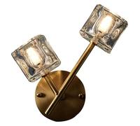 CXYWBD Sconces Lamps Compatible with American Retro Copper Light Luxury Crystal Decorative Wall Lamp Living Room Background Wall,One Color-2 Lights