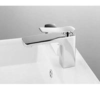CXYWBD Silver Brass Kitchen Tap with Water Saving Feature for Bathroom and Basin Single Handle Faucet
