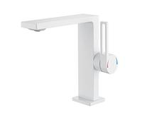 CXYWBD Single Handle White Bathroom Sink Faucet for Vessel Sink Deck Mount Basin Mixer Tap with 1 Hole Vanity Compatible