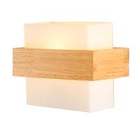 CXYWBD Svaña Vidrio Luz una Sola Cabeza Moderna Madera Maciza Plan para la Sala Estar Dormitorio Corredor del Pasillo Balcón Lámpara de Pared T-155