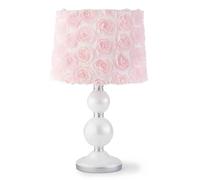 CXYWBD Table Lamp, Spindle-Shaped Base with Pink Rose Lampshade, and Room Decoration Suitable for bedrooms, Living Rooms, Offices, Book