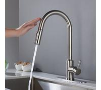 CXYWBD Touch Kitchen Faucet with Pull Down, High ARC Single Lever Single Handle Stainless Steel Brushed Kitchen Sink Faucets for Bar Laundry RV Utility Sink -Brushed Nickel