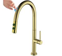 CXYWBD Touch Sensor Kitchen Faucet with Pull out Sprayer Black and Rose Gold Finish