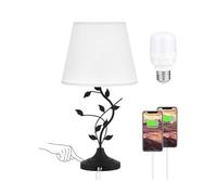 CXYWBD Touch Table Lamp with Charging Port, Three-Speed Dimmable, Including LED, Bedroom and Room Bedside, White Suitable for bedrooms, Living Rooms, Offices, Book