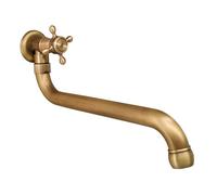 CXYWBD Vintage Antique Brass Wall Mounted Single Handle Basin Tap for Cold Water G1/2In Sink Water Faucet