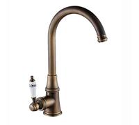 CXYWBD Vintage Brass Kitchen Faucet Mixer Tap Black Single Hole Antique for Hot and Cold Water in The Kitchen