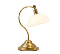 CXYWBD Vintage Cordless LED Table Lamp, 180° Swing Arm, White Lampshade, Dimmable, Rechargeable, Room, Bedroom, Bedside Suitable for bedrooms, Living Rooms, Offices, Book(Brass-White)