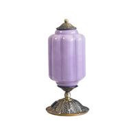 CXYWBD Vintage Glass Touch Table Lamp, 3-Way Dimmable, with Charging Port, Bedroom Nightstands and Included Suitable for bedrooms, Living Rooms, Offices, Book(Purple)