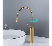 CXYWBD Water Drop ° Swivel Basin Mixer Tap with Single Handle Luxury Brass Bathroom Sink Faucet
