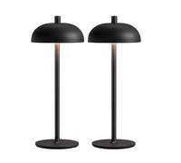 CXYWBD Wireless Portable Table Lamp, Three Color Dimmable, Rechargeable, Bedroom, Dining Room, Bedside, Black (2 Pack) Suitable for bedrooms, Living Rooms, Offices, Book
