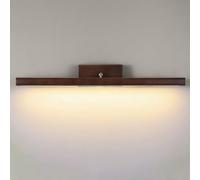CXYWBD Wood Long Strip Light Linear Makeup Mirror Lamp Tri-Color Dimmable LED Wall for Washroom Vanity Cabinet T-155(80cm/31.4in)