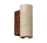 CXYWBD Yellow Travertine LED Light Wooden Base Lamp Japanese Wall for Living Dining Room Bedroom T-155(1 Pack)