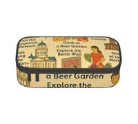 Cxzmnba Berlin See Travel Guide - Estuche para lápices para niños y niñas, esencial para el regreso a clases, suministros para estudiantes, bolsa para lápices, Black, Talla única, Organizador de