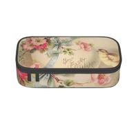 Cxzmnba Best Easter Wishes - Estuche para lápices para niños y niñas, esencial para el regreso a clases, suministros para estudiantes, bolsa para lápices, Black, Talla única, Organizador de bolsas