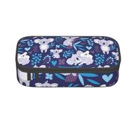 Cxzmnba Bonito estuche de koala para niños y niñas, esencial para el regreso a clases, suministros para estudiantes, bolsa para lápices, Black, Talla única, Organizador de bolsas