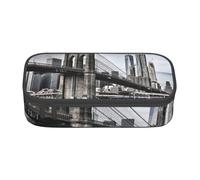 Cxzmnba Brooklyn Bridge - Estuche para lápices para niños y niñas, esencial para el regreso a clases, suministros para estudiantes, bolsa para lápices, Black, Talla única, Organizador de bolsas