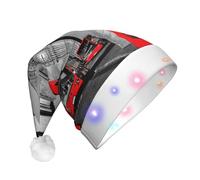 Cxzmnba England UK - Gorro de Navidad con luz LED de teléfono de Londres, unisex, para adultos, vacaciones, fiestas y Año Nuevo