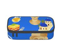 Cxzmnba Estuche con símbolos de cultura griega para niños y niñas, esencial para el regreso a clases, suministros para estudiantes, bolsa para lápices, Black, Talla única, Organizador de bolsas