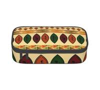 Cxzmnba Estuche de estilo bohemio con patrón africano tradicional para niños y niñas, esencial para el regreso a clases, suministros para estudiantes, bolsa para lápices, Black, Talla única