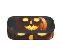 Cxzmnba Estuche para lápices con diseño de búho, calabaza, feliz Halloween, para niños y niñas, esencial para el regreso a clases, suministros para estudiantes, bolsa para lápices, Black, Talla única