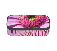 Cxzmnba Estuche para lápices con diseño de plantas tropicales de flores rosas para niños y niñas, esencial para el regreso a clases, suministros para estudiantes, bolsa para lápices, Black, Talla