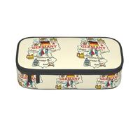 Cxzmnba Estuche para lápices con mapa de Alemania con Sym cultural para niños y niñas, esencial para el regreso a clases, suministros para estudiantes, bolsa para lápices, Black, Talla única