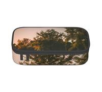 Cxzmnba Estuche para lápices de árboles de paisaje para niños y niñas, esencial para el regreso a clases, suministros para estudiantes, bolsa para lápices, Black, Talla única, Organizador de bolsas