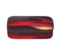 Cxzmnba Estuche para lápices Red Sky at Night Starry para niños y niñas, esencial para el regreso a clases, suministros para estudiantes, bolsa para lápices, Black, Talla única, Organizador de bolsas