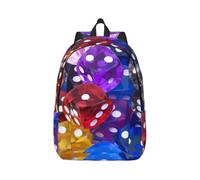 Cxzmnba Juego de dados con mochila con correa ajustable, perfecta para el trabajo, viajes, universidad, bolsa de moda, Black, M, Clásico