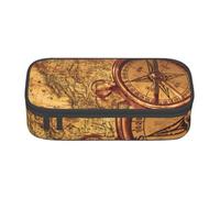 Cxzmnba Law of The Compass - Estuche para lápices de navegación para niños y niñas, esencial para el regreso a clases, suministros para estudiantes, bolsa para lápices, Black, Talla única, Organizador