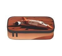 Cxzmnba Mars Planet - Estuche para lápices para niños y niñas, esencial para el regreso a clases, suministros para estudiantes, bolsa para lápices, Black, Talla única, Organizador de bolsas