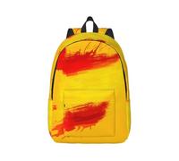 Cxzmnba Mochila abstracta de la bandera española con correa ajustable, perfecta para el trabajo, viajes, universidad, bolsa de moda, Black, M, Clásico