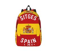 Cxzmnba Mochila con diseño de estrella de bandera española con correa ajustable, perfecta para el trabajo, viajes, universidad, bolsa de moda, Black, M, Clásico