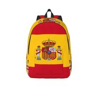 Cxzmnba Mochila de bandera española con correa ajustable, perfecta para el trabajo, viajes, universidad, bolsa de moda, Black, M, Clásico