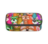 Cxzmnba Oil Cute Schnauzer Dogs - Estuche para lápices para niños y niñas, esencial para el regreso a clases, suministros para estudiantes, bolsa para lápices, Black, Talla única, Organizador de