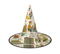 Cxzmnba Paquete de 2, sombrero de fiesta Amsterdam See Travel Gui, sombrero de Halloween, artículos esenciales para festivales, disfraz y cosplay, talla única