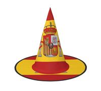 Cxzmnba Paquete de 2, sombrero de fiesta con patrón de estrella de bandera española, sombrero de Halloween, artículos esenciales para festivales, disfraz y cosplay, talla única