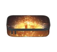 Cxzmnba Procesador de computadora con estuche de luz mágica para niños y niñas, esencial para el regreso a clases, suministros para estudiantes, bolsa para lápices, Black, Talla única, Organizador de