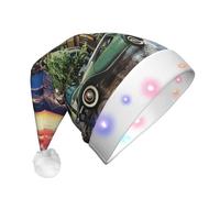 Cxzmnba San Francisco - Gorro de Navidad LED unisex, gorro de Papá Noel iluminado para adultos, regalo de vacaciones y fiestas y Año Nuevo