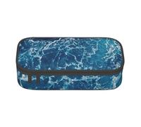Cxzmnba Sea seen from The Top - Estuche para lápices para niños y niñas, esencial para el regreso a clases, suministros para estudiantes, bolsa para lápices, Black, Talla única, Organizador de bolsas