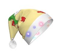 Cxzmnba Sombrero de Navidad con mapa regional de Italia con LED de color, gorra de Papá Noel unisex iluminada para adultos, regalo de vacaciones y fiesta y Año Nuevo