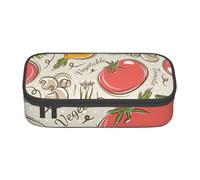 Cxzmnba Vegetable Fruit. Estuche para lápices para niños y niñas, esencial para el regreso a clases, suministros para estudiantes, bolsa para lápices, Black, Talla única, Organizador de bolsas