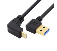 CY 100 cm hasta & abajo en ángulo recto USB 3,1 USB-C a derecho ángulo 90 Grado Un Macho Cable De Datos Para Macbook & tableta & teléfono móvil