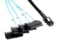 CY 100 cm interior 36 pin SFF-8087 Mini SAS Host para objetivo y Cable de alimentación SATA de disco duro SAS SFF-8482 4