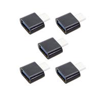CY 5pcs Tipo C USB-C a USB 2.0 OTG adaptador para teléfono celular tableta & cable USB & Flash Disk & Mouse & Laptop Negro Blanco negro