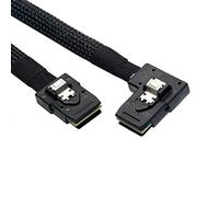 CY 90 grados acodado Mini SAS 36pin SFF-8087 a 8087 Cable de datos ultraplano de 80 cm de largo