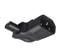 CY Adaptador de extensión de alimentación Power C14 Macho a C7 Hembra de 2 Pines IEC60320, convertidor de CA, Conector en ángulo Recto de 90 Grados.